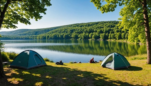 Camping autour de clermont-ferrand : nature et détente au lac